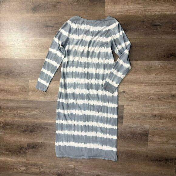 Peruvian Connection Maxi Dress Large Beachcomber Long Sleeve Stripe Tie Dye - Picture 6 of 9